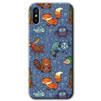 MRCİLETİSİM Xiaomi Redmi 9A Kılıf Kapak - Animals Funny +Hayalet Ekran Yandan Gözükmez