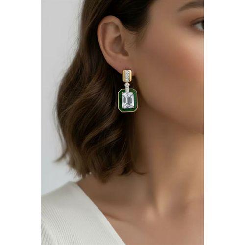 Taşlı Küpe - Altın