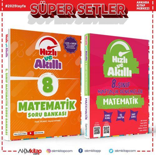 Tammat 8.Sınıf Matematik Hızlı ve Akıllı Soru Bankası ve Haftalık Deneme Seti 2 Kitap