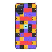 Samsung Galaxy A51 Uyumlu Kılıf Insomnia (37) Silicone Cover Mor Sarı