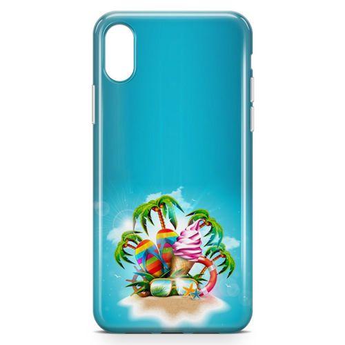 Apple iPhone XS Kılıf Terlik Gözlük Dondurma Arka Kapak Koruma Desenli Full Koruyucu