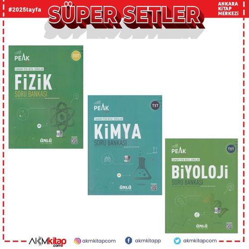 Ünlü Yayıncılık TYT Fizik Kimya ve Biyoloji Best Peak Soru Bankası Seti 3 Kitap