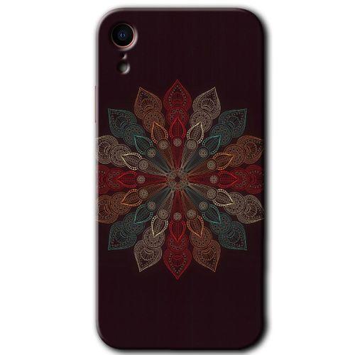 Potkal Hediye Fabrikası iPhone XR Kılıf HD Desen Baskılı Arka Kapak - Mandala Flower Wal