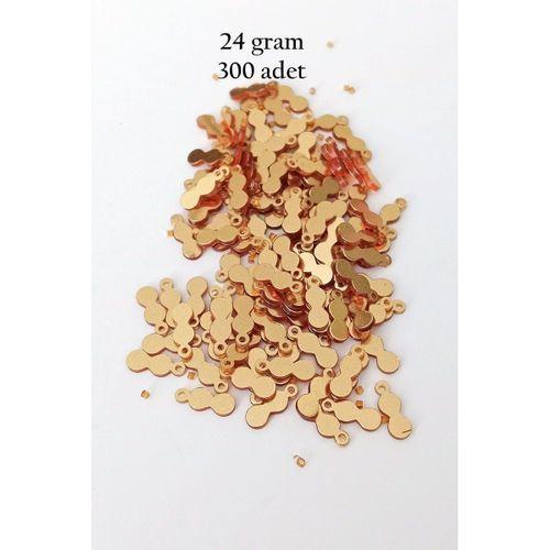 Oya Abiye Bileklik Kolye Pleksi Metalik Plastik Pul Altın Renk 24 gram 300 adet - BNC552