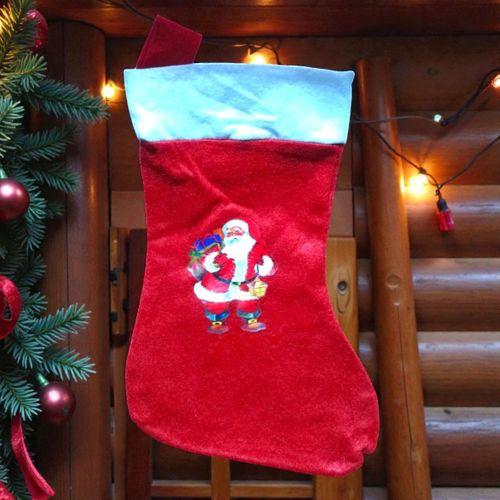 MİNİ BOY 30 CM NOEL BABA ÇORABI YILBAŞI SÜSLERİ NOEL BABALI ÇORAP NOEL BABA FİGÜRLÜ ÇORAP 30X17 CM