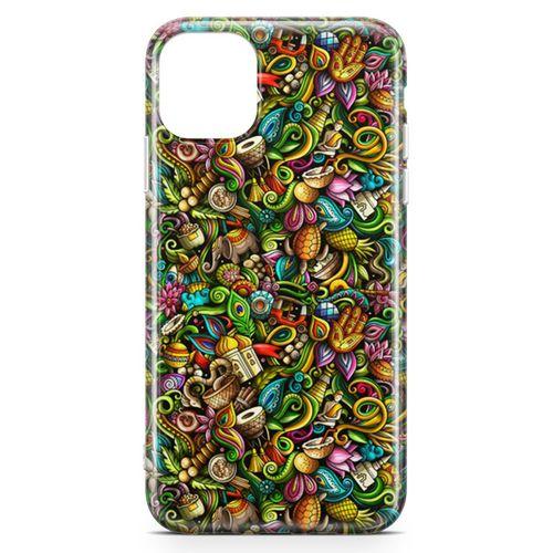 Apple iPhone 11 Pro Kılıf Doodle Hindistan Turu Arka Kapak Koruma Desenli Full Koruyucu