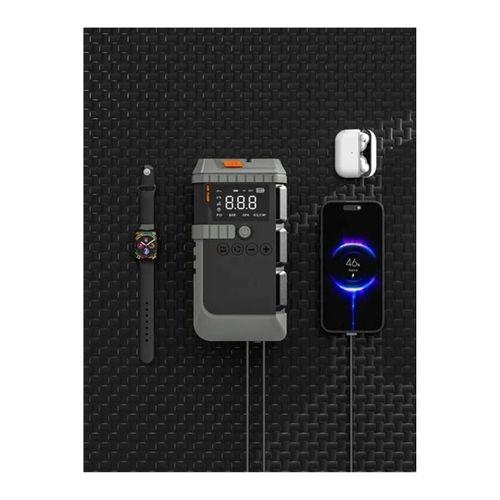 Şarjlı 12.000 Mah Taşınabilir Çanta Araç Akü Şarj Takviyeli Işıklı Hava Kompresörü Powerbankli