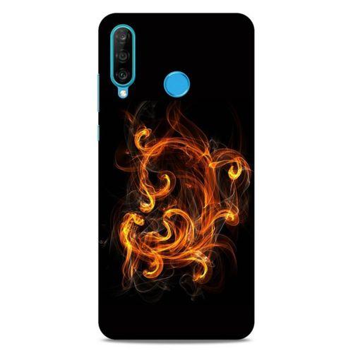 Lopard Huawei P30 Lite Uyumlu Kılıf FireX (25) Antişok Kapak Ateş Kırmızı