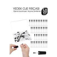 Yedek Oje Fırçası 50'li Aplikatörlü Set  - Tırnak Cila Fırçası