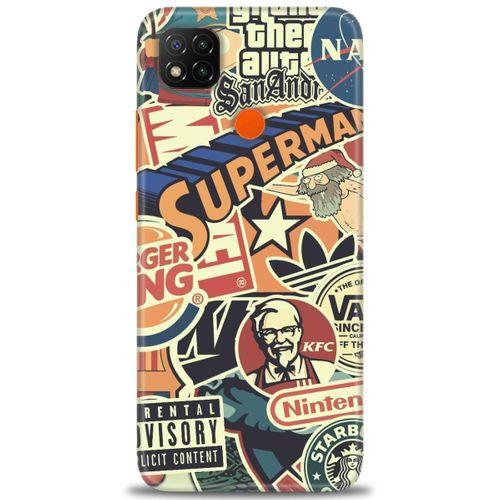 Xiaomi Redmi 9C Kılıf HD Baskılı Kılıf - Superman + Tam Ekran Koruyucu