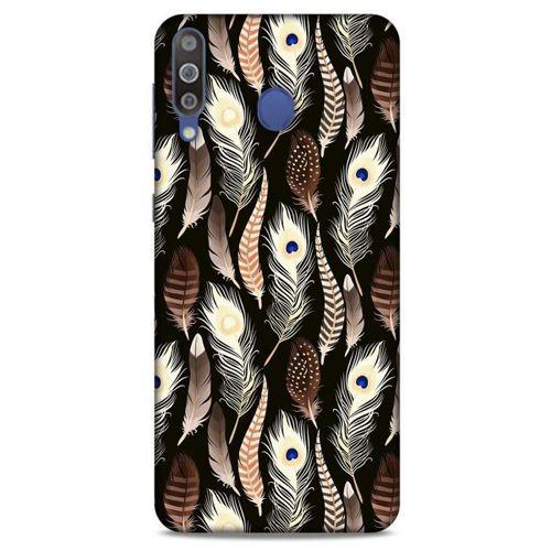 Samsung Galaxy M30 Kılıf Desenli Özel Seri Tüyler (8) Baskılı Kılıf
