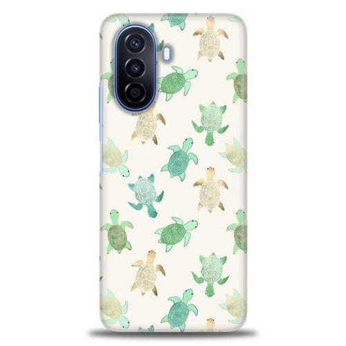 Huawei Nova Y70 Kılıf HD Baskılı Kılıf - Minik Kaplumbağalar + Tam Ekran Koruyucu