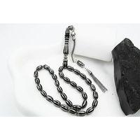 Oltu Taşı Beyzi Model Sekizli Karpuz İşlemeli Tespih