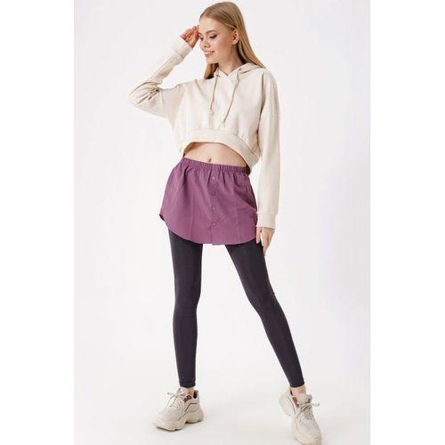 1888 Sweatshirt Ve Kazak Altı Gömlek Etek - Koyu Lila