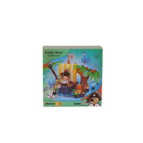 P881005 PANLOS TEDDY AYI KOLEKSİYONU KORSAN 190 PARÇA BLOCK OYUNCAK