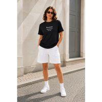 ALEXANDERGARDI Önü Baskılı Bisiklet Yaka T-shirt