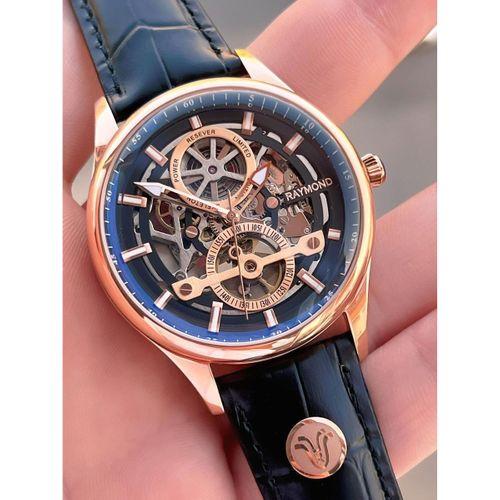 Raymond Nişan Ve Damatlara Özel Deri Kordon 2 Yıl Garantili Otomatik Erkek Kol Saati+Bileklik RMD.M6