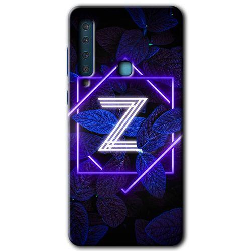 Potkal Hediye Fabrikası Samsung Galaxy A9 2018 Kılıf HD Desen Baskılı Arka Kapak - Dark Neon Yaprak Z Harfi