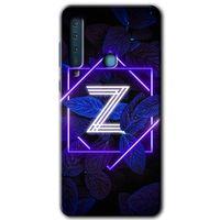 Potkal Hediye Fabrikası Samsung Galaxy A9 2018 Kılıf HD Desen Baskılı Arka Kapak - Dark Neon Yaprak Z Harfi