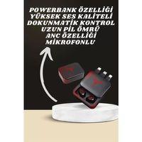 Dijital Göstergeli Powerbank Kablosuz Kulaklık Ve 7 Kordonlu Yeni Nesil Akıllı Saat Dokunmatik Kontrol