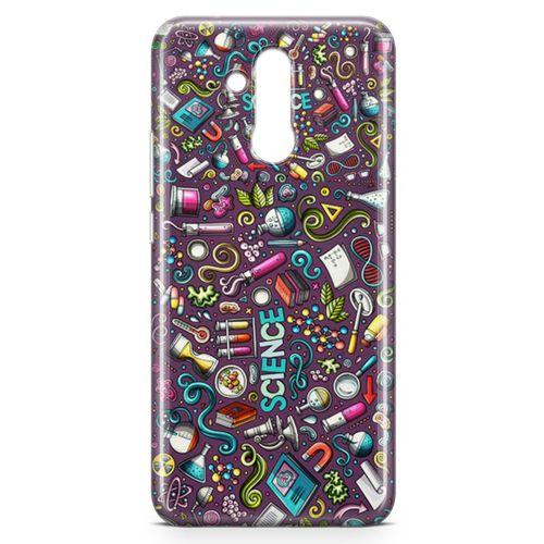 Huawei Mate 20 Lite Kılıf Bilim İçin Doodle Arka Kapak Koruma Desenli Full Koruyucu