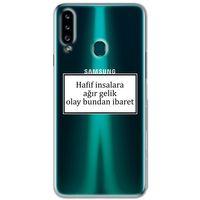 Galaxy A20s Kılıf HD Yazı Baskılı Silikon Arka Kapak - Yazı 2