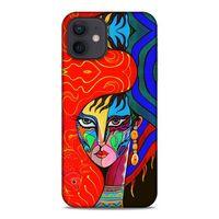 Lopard Apple iPhone 12 Uyumlu Kılıf Sürreal Yüzler ♀ (10) Full Koruma Kılıfı Desenli