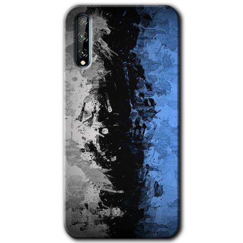 MRCİLETİSİM Huawei P Smart S Kılıf Baskılı Kapak - Abstract Wallpaper +Tam Kaplayan Mat Seramik