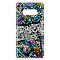 Samsung Galaxy S10e Kılıf Deniz Mahsulleri Doodle Arka Kapak Koruma Desenli Full Koruyucu