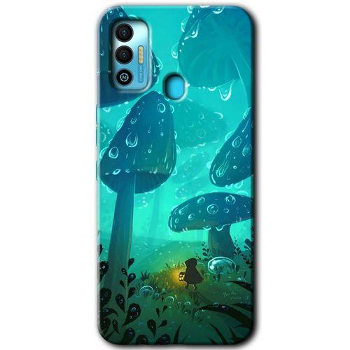 Tecno Spark 7T HD Baskılı Kılıf + 9D Tam Ekran Koruyucu - Silhoutte Dropss