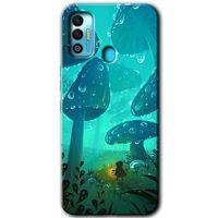 Tecno Spark 7T HD Baskılı Kılıf + 9D Tam Ekran Koruyucu - Silhoutte Dropss