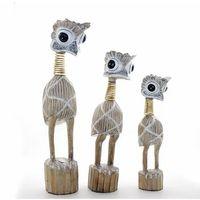 Ahşap 3'lü Emu Kuşu Seti