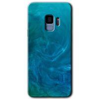 Galaxy S9 Kılıf HD Desen Baskılı Arka Kapak - Mavi Aura + Kırılmaz Cam