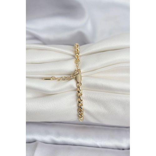 14K Gold Renk Kaplama Zincir Model Kadın CM Bileklik