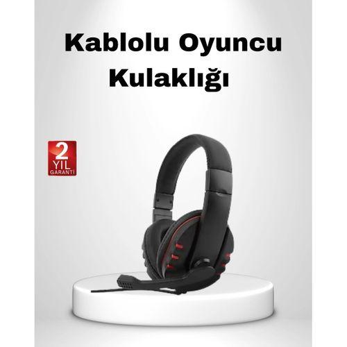 Rahat Ve Dayanıklı Mikrofonlu Oyun Kulaklığı – Stereo Ses, Ayarlanabilir Kafa Bandı