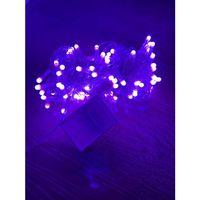 10m 100 Led Damla Uçlu Pembe Işık Şeffaf Kablo