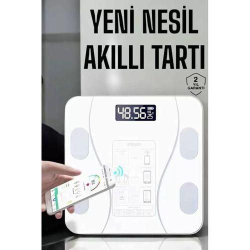Tartı Baskül Dijital Elektronik Tartı Vücut Analiz Wifi Akıllı Yağ Ölçer