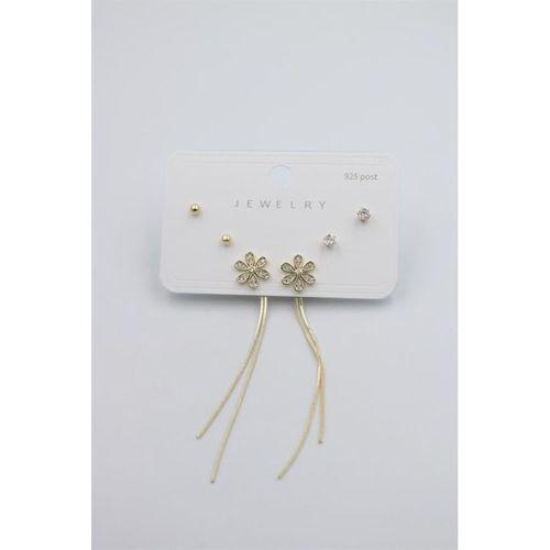 Çoklu Set Küpe - Altın