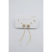 Çoklu Set Küpe - Altın