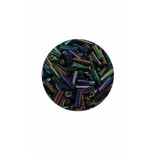 Uzun Boru Kesme Boncuk Çap 2mm Uzunluk 10 mm - 20 Gram - Mavi Yeşil - BNC230