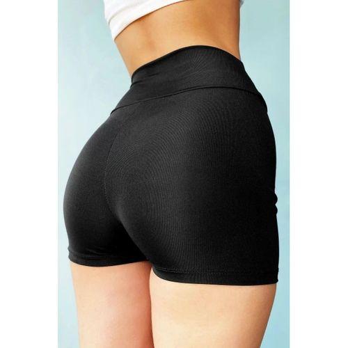 Kadın Siyah Yüksek Bel Mini Deniz Şortu