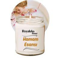 Doğal Özel Seri Kokulu Dekoratif Kavanoz Mum 210 cc - Hamam Esansı - RYL