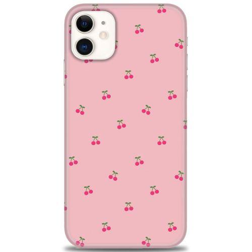 iPhone 11 Kılıf HD Baskılı Kılıf - Minik Kirazlar + Tam Ekran Koruyucu