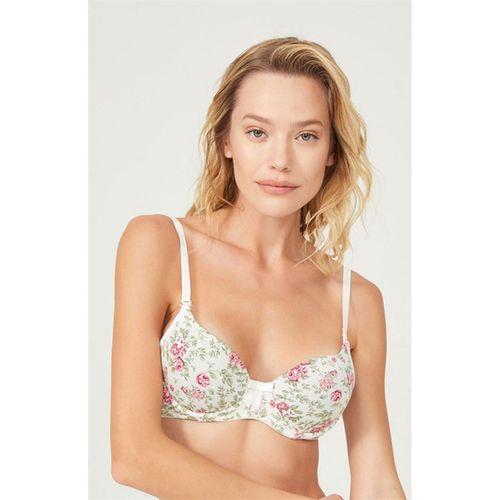 Cansoy 201 Flower Dream Desenli Destekli Balenli B - Cup Sütyen