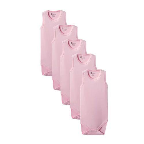 Pembe Askılı Body Zıbın 2-7 YAŞ Çocuklar İçin (5 ADET) Alttan Çıtçıtlı Özel Gereksinimli