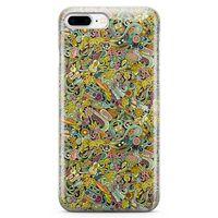 Apple iPhone 7 Plus Kılıf Hippie Doodle Arka Kapak Koruma Desenli Full Koruyucu
