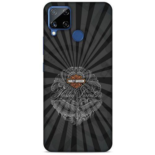 Realme C15 Uyumlu Kılıf Motorsiklet (40) Fit Silikon Kılıf Harley