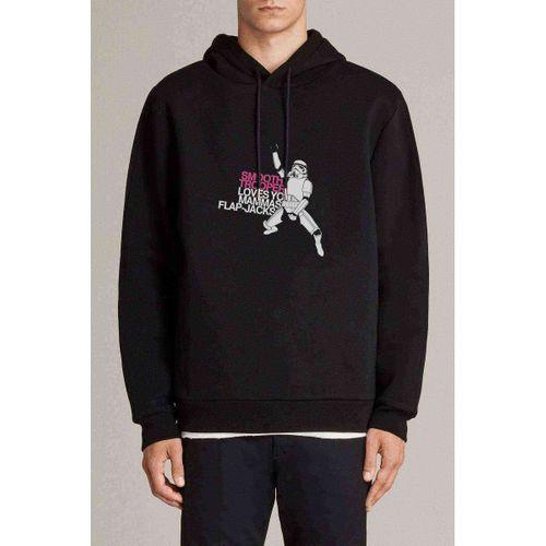 ST Stormtrooper Baskılı Siyah Erkek Kapşonlu Sweatshirt