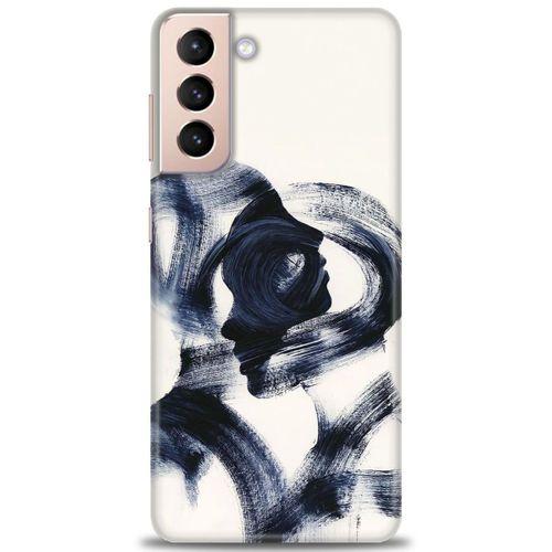 Samsung Galaxy S21 FE Kılıf HD Baskılı Kılıf - Adam ve Kadın + Tam Ekran Koruyucu