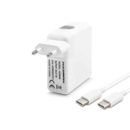 20.3V 3A 61W Laptop Adaptörü - Type-C - Apple Asus Dell Uyumlu - Beyaz HD8898